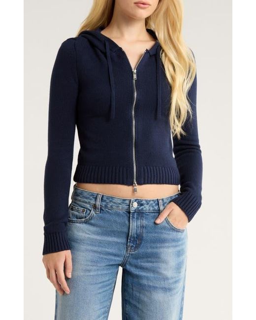 PacSun Blue Skylar Front Zip Sweater Hoodie
