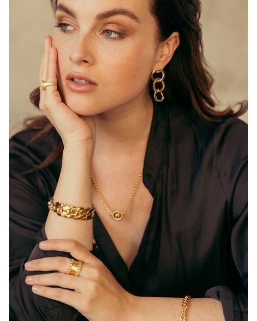 ZARUX Metallic Side Braid Ring
