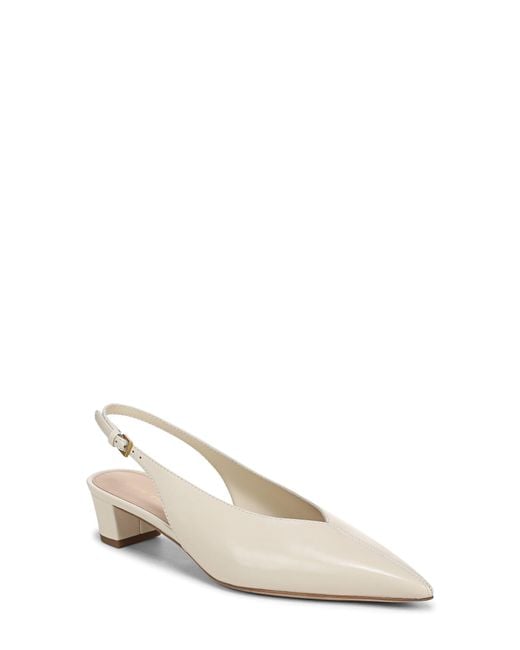 Veronica Beard White Pamela Slingback Pump