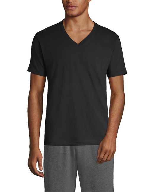 Lands' End Black V-Neck Undershirt 3 Pack for men