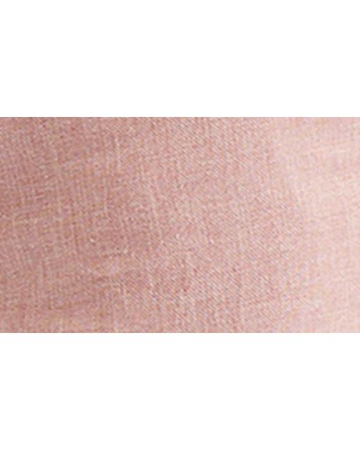 Ted Baker Pink Damasks Slim Fit Flat Front Linen & Cotton Chinos for men