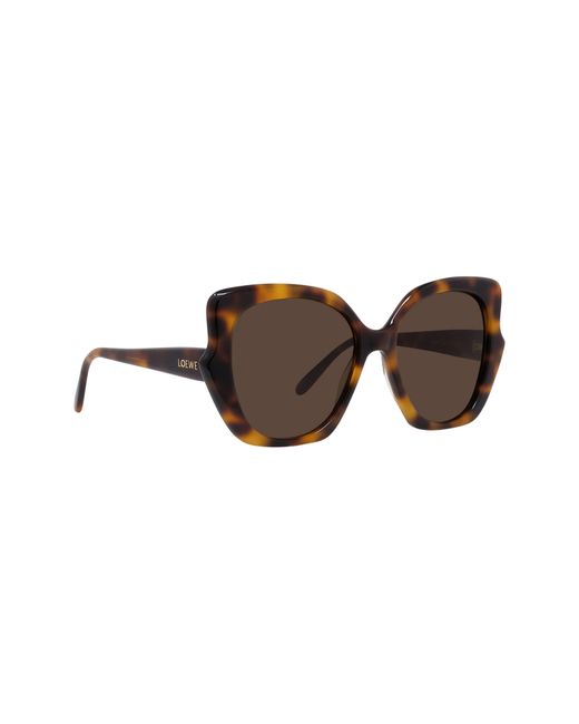 Loewe Brown Thin 55mm Geometric Sunglasses