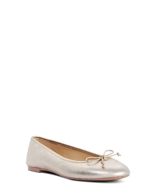 Dune White Helenne Ballet Flat