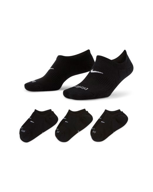 Nike Black 3-pack Everyday Plus No-show Socks