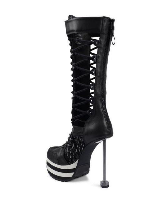 Zigi Black Ripped Platform Boot
