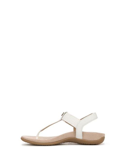 Vionic White Brea T-Strap Sandal