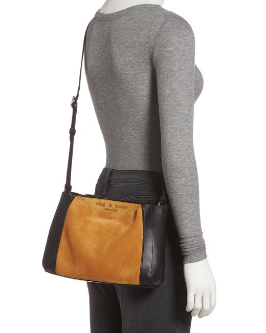 Rag & Bone Passenger Suede & Leather Crossbody Bag Lyst