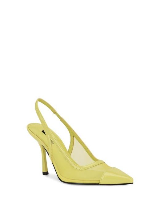 Nine West Yellow Jermain Slingback Pointed Toe Pump