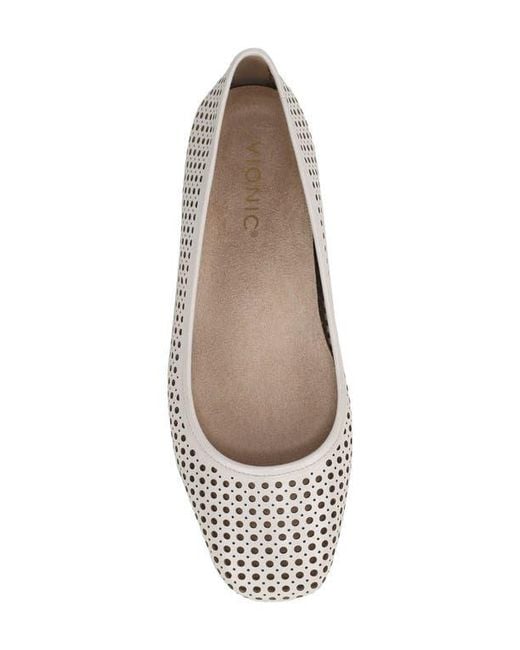 Vionic White Orinda Perforated Ballet Flat