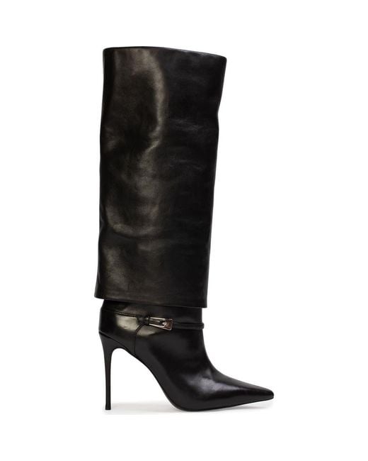 Black Suede Studio Black Simone 100 Leather Boot