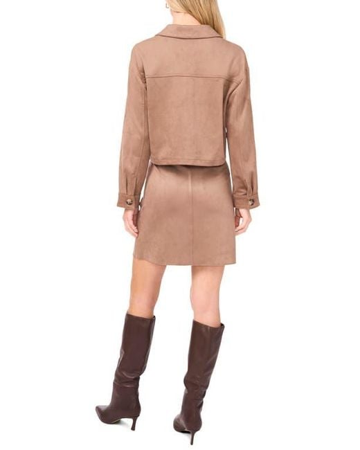 Vince Camuto Brown Faux Suede Jacket
