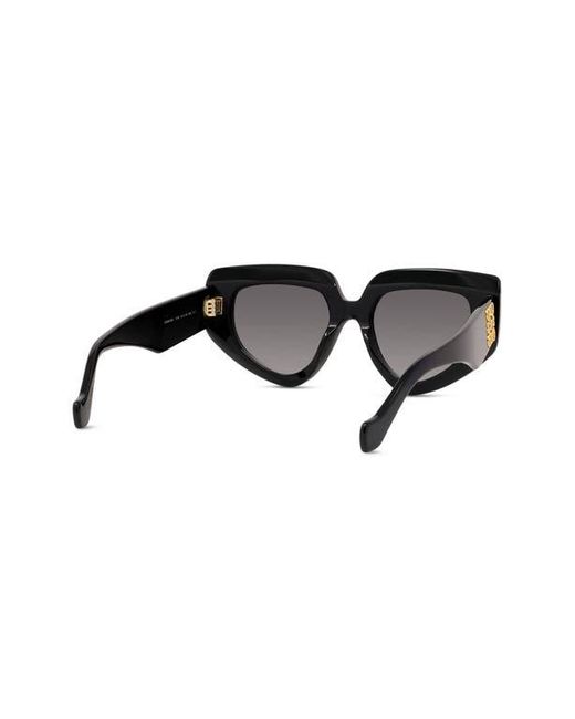 Loewe Black Anagram 51Mm Geometric Sunglasses