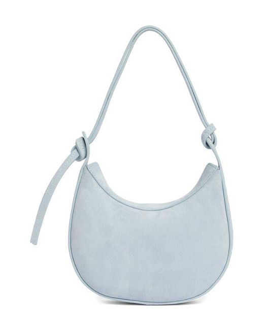 Reformation Blue Mini Rosetta Leather Shoulder Bag