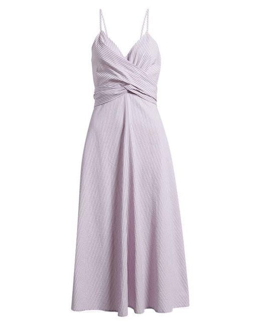 FRNCH Purple Nozha Sleeveless Midi Dress