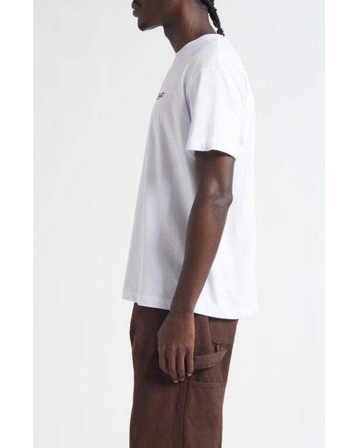 Sky High Farm White Gender Inclusive Flower Logo Regenerative Cotton Graphic T-Shirt for men