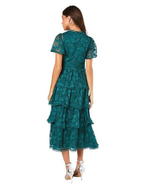 slim fit dress slacks Well Versed Pleated Mini Dress Forest Green main image 0