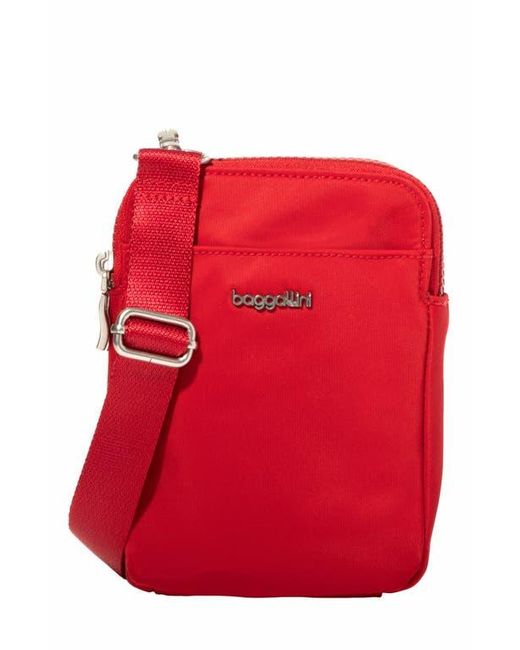 Baggallini Red Modern Take Two Rfid Crossbody Bag