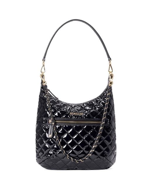 MZ Wallace Women's Black Crosby Sienna Quilted Nylon Shoulder Bag
