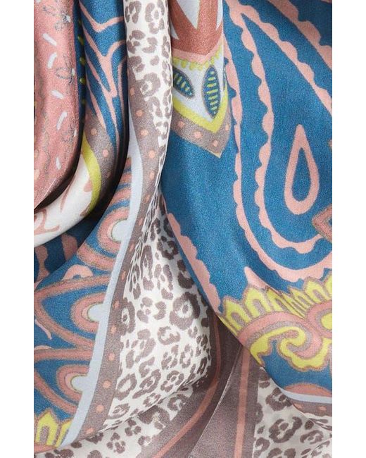 Henna & Hijabs Blue Silk Twill Square Headscarf