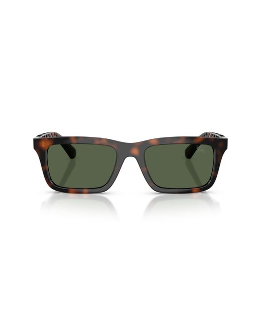 Burberry Green 53Mm Polarized Rectangular Sunglasses for men