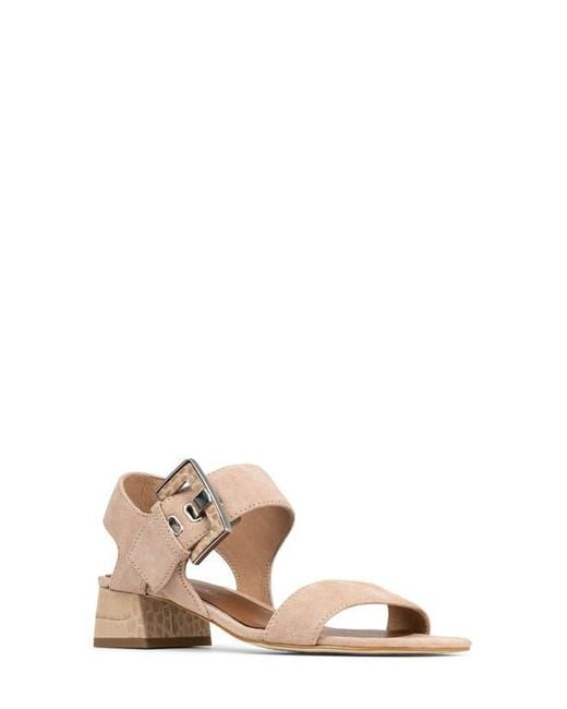 Donald J Pliner Natural Croc Embossed Heel Sandal