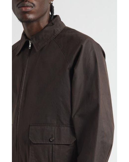 Bode Black Waxed Cotton Coach's Jacket for men
