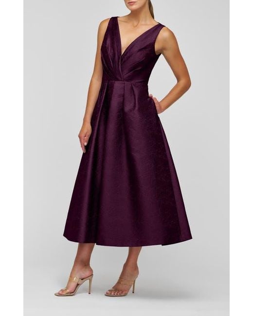 Kay Unger Purple Olivia Sleeveless Cocktail Dress