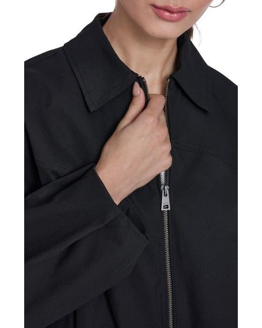 Levi's Black Crop Bubble Hem Bomber Jacket