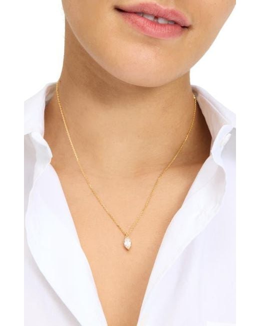 Kate Spade Metallic Signature Solitaire Cubic Zirconia Pendant Necklace