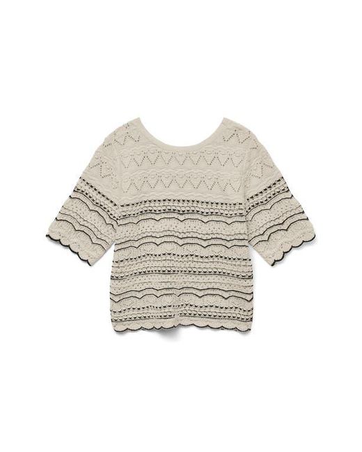 Vero Moda Multicolor Pattern Pointelle Sweater