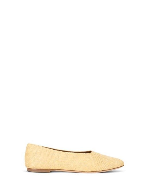 Staud Natural Alba Raffia Ballet Flat
