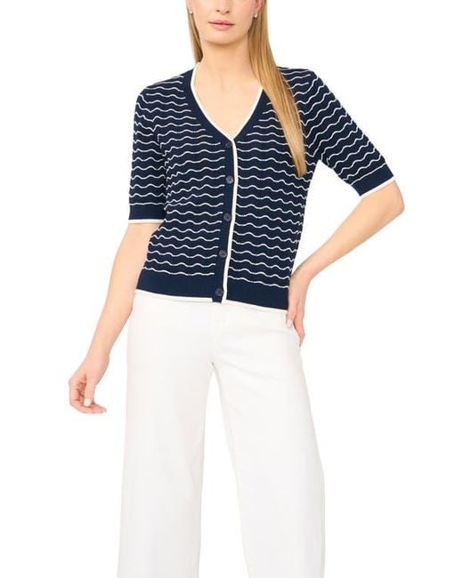 Halogen® Blue Scallop Cardigan