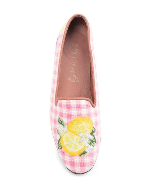 PAIGE Pink Needlepoint Loafer