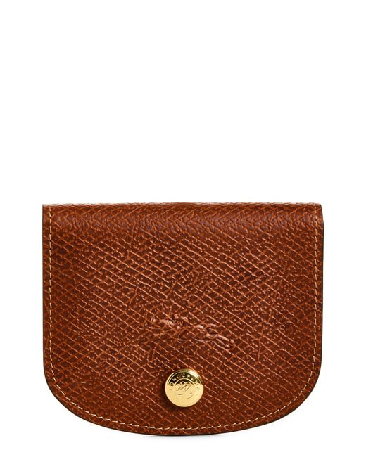 Longchamp Brown Epure Leather Card Case