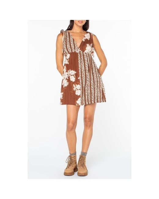 Roxy Multicolor The Moment Babydoll Miniderss
