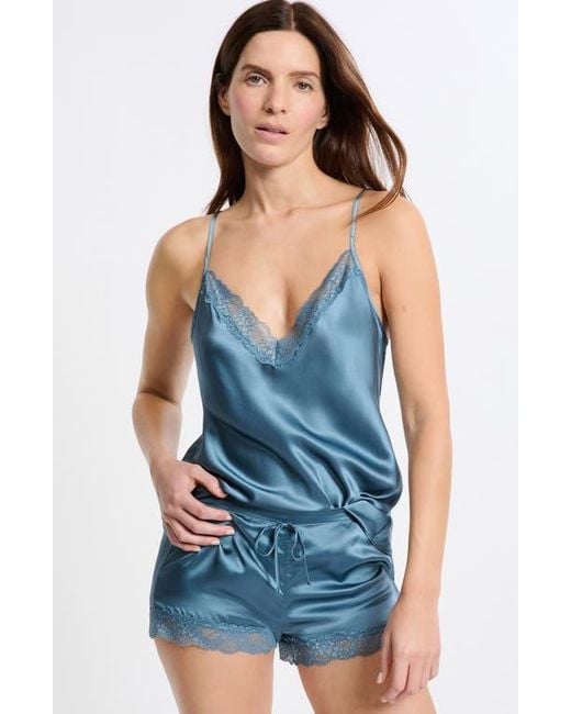 Etam Blue Milky Silk Camisole