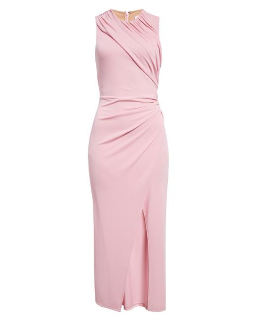 Cinq À Sept Pink Wesson Ruched Dress