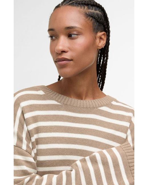 Barbour Natural Rosie Stripe Cotton & Cashmere Sweater