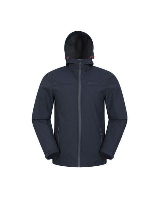 Mountain Warehouse Blue Reykjavik Softshell Windproof Jacket for men