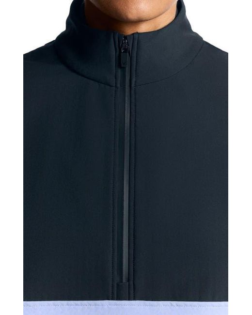Lyle & Scott Blue Half Zip Windbreaker Jacket for men