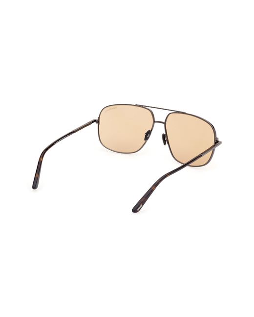 Tom Ford Natural Tex 62mm Navigator Sunglasses for men