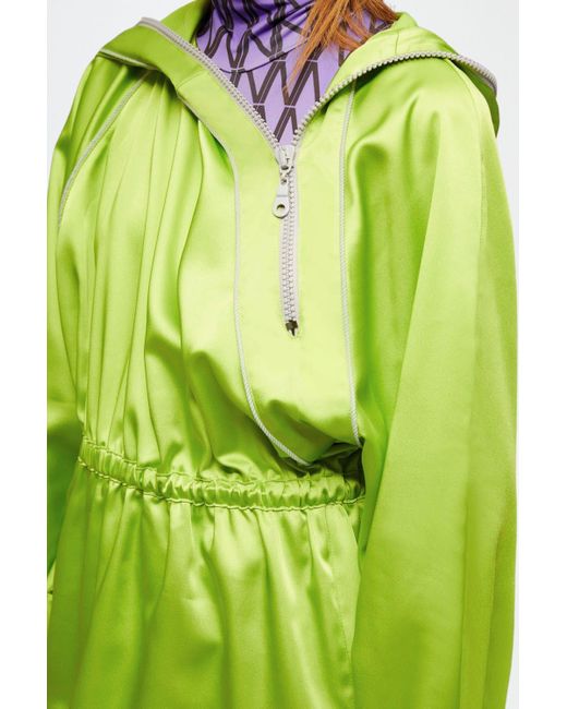 Nocturne Green Asymmetric Collar Mini Dress