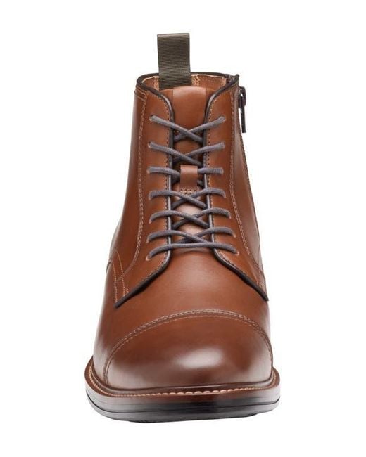 Johnston & Murphy Brown Durham Waterproof Cap Toe Boot for men