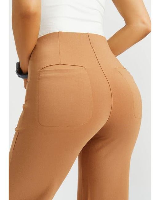 ultra high waisted dress pants EverGoing High-Waist Ruffle Yoga Casual Capri Pants Black / XXL