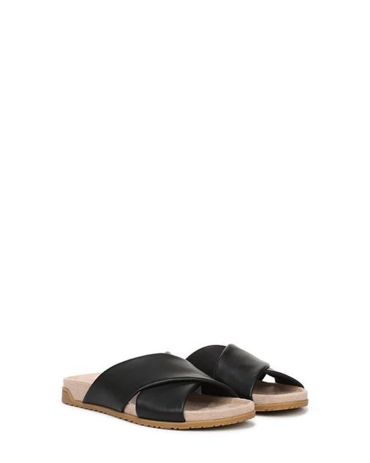 Vionic Black Etna Crossover Slide Sandal