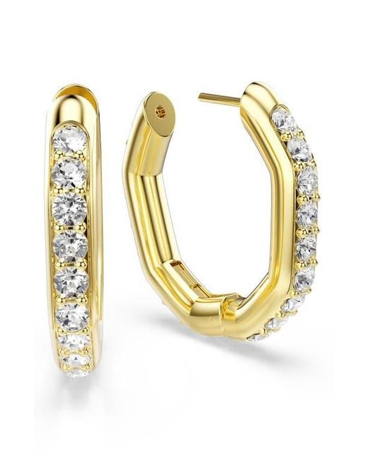 Swarovski Metallic Dextera Crystal Hoop Earrings