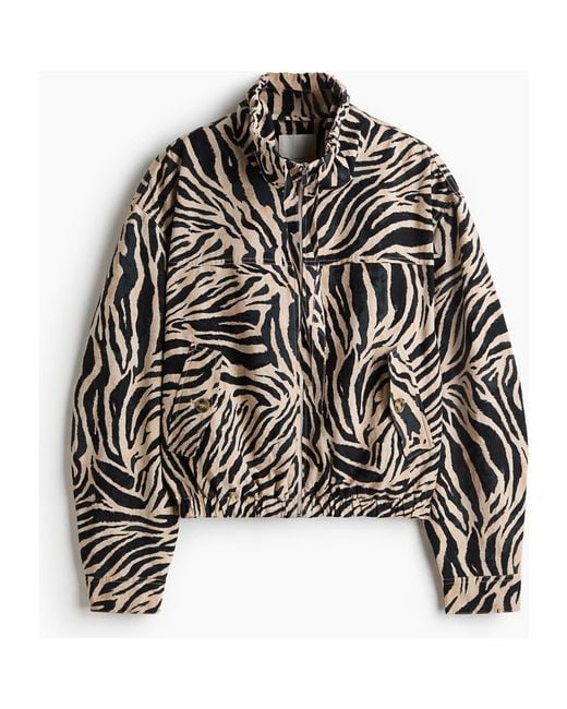 H&M Black Linen-Blend Jacket