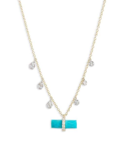 Meira T Blue Bar & Diamond Necklace