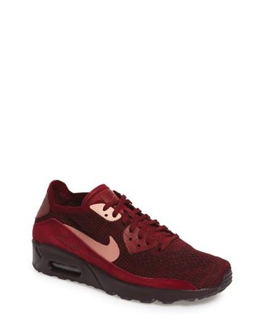 lyst nike air max 90 ultra flyknit scarpe da ginnastica in rosso per gli uomini. lyst nike air max 90 ultra flyknit scarpe da ginnastica in rosso per gli uomini.