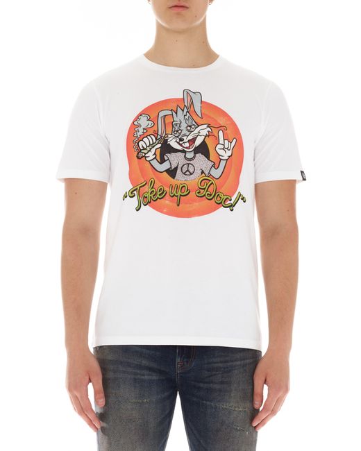 Cult Of Individuality White Toke Up Graphic T-shirt for men